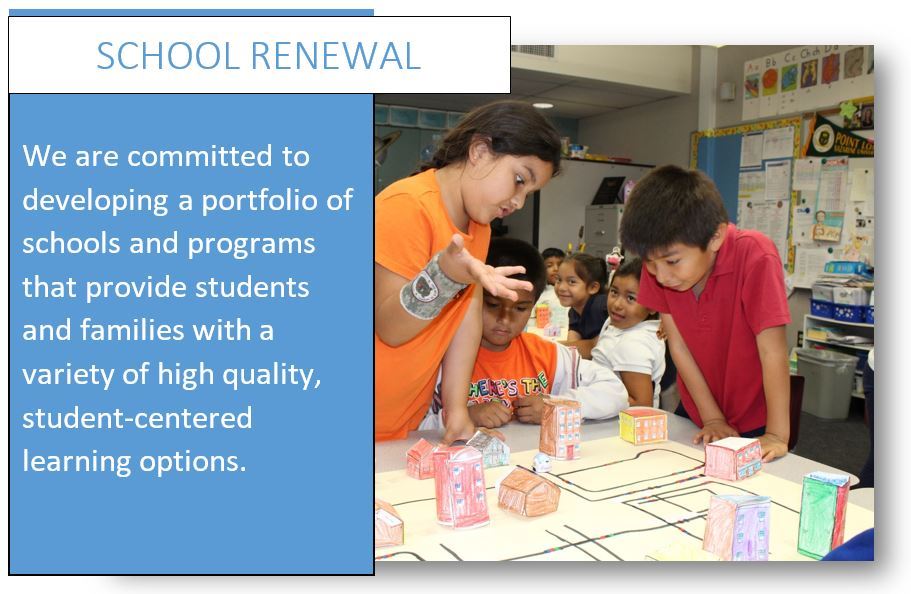 We are committed to developing a portfolio of schools and programs that provide students and families with a variety of high 